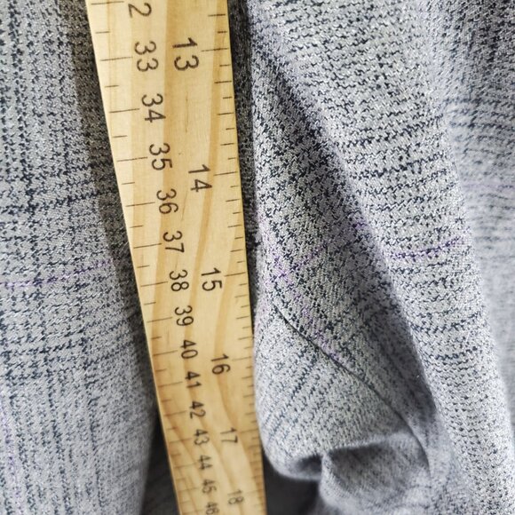 Royal Diamond Suit Mens 56R 50x26 Gray Plaid Wool Three Piece Set - Picture 15 of 16